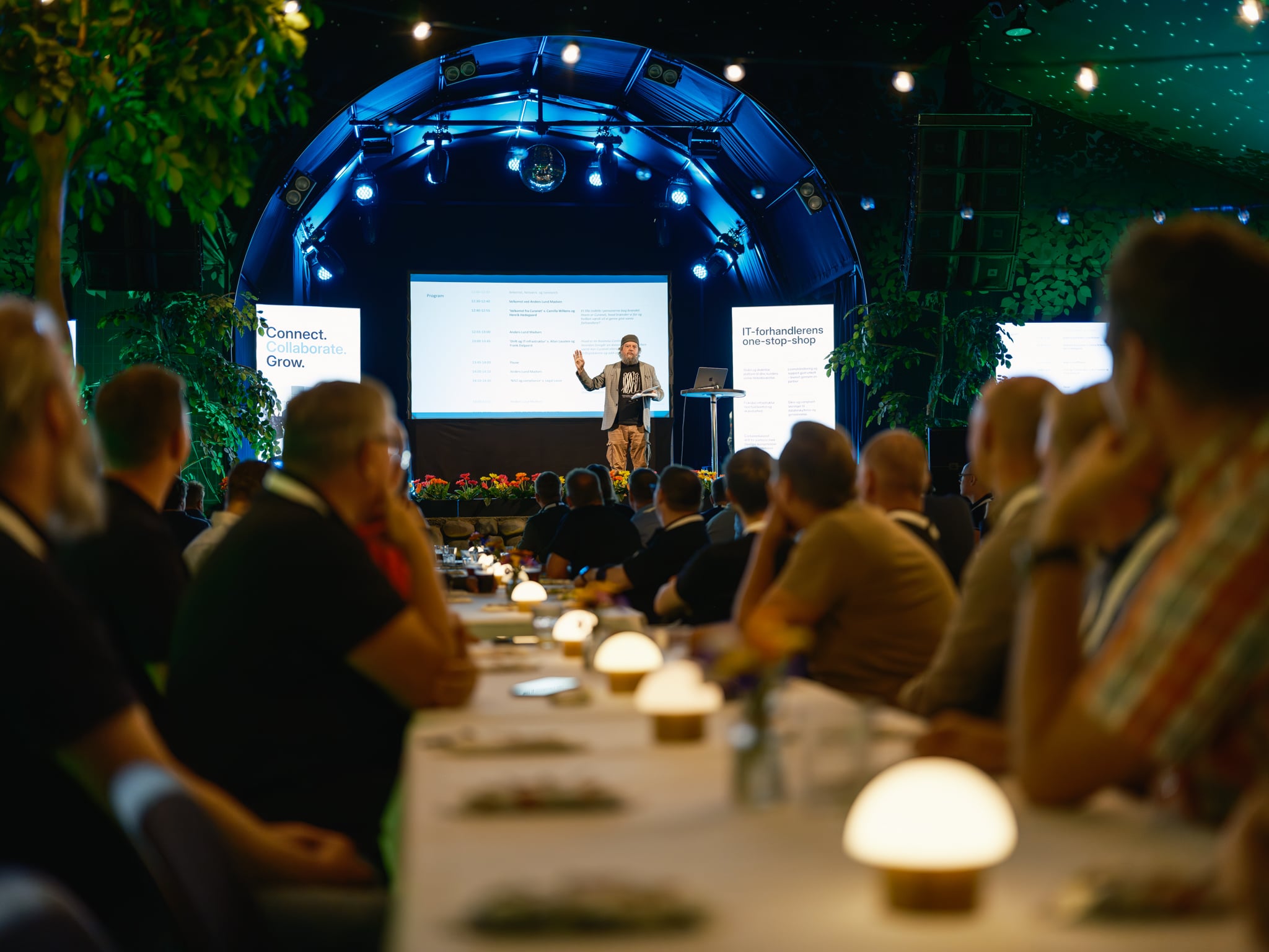 Fra Fest i Hallen i Skanderborg, hvor Anders Lund Madsen var konferencier på Team Blue's get2gether dag.